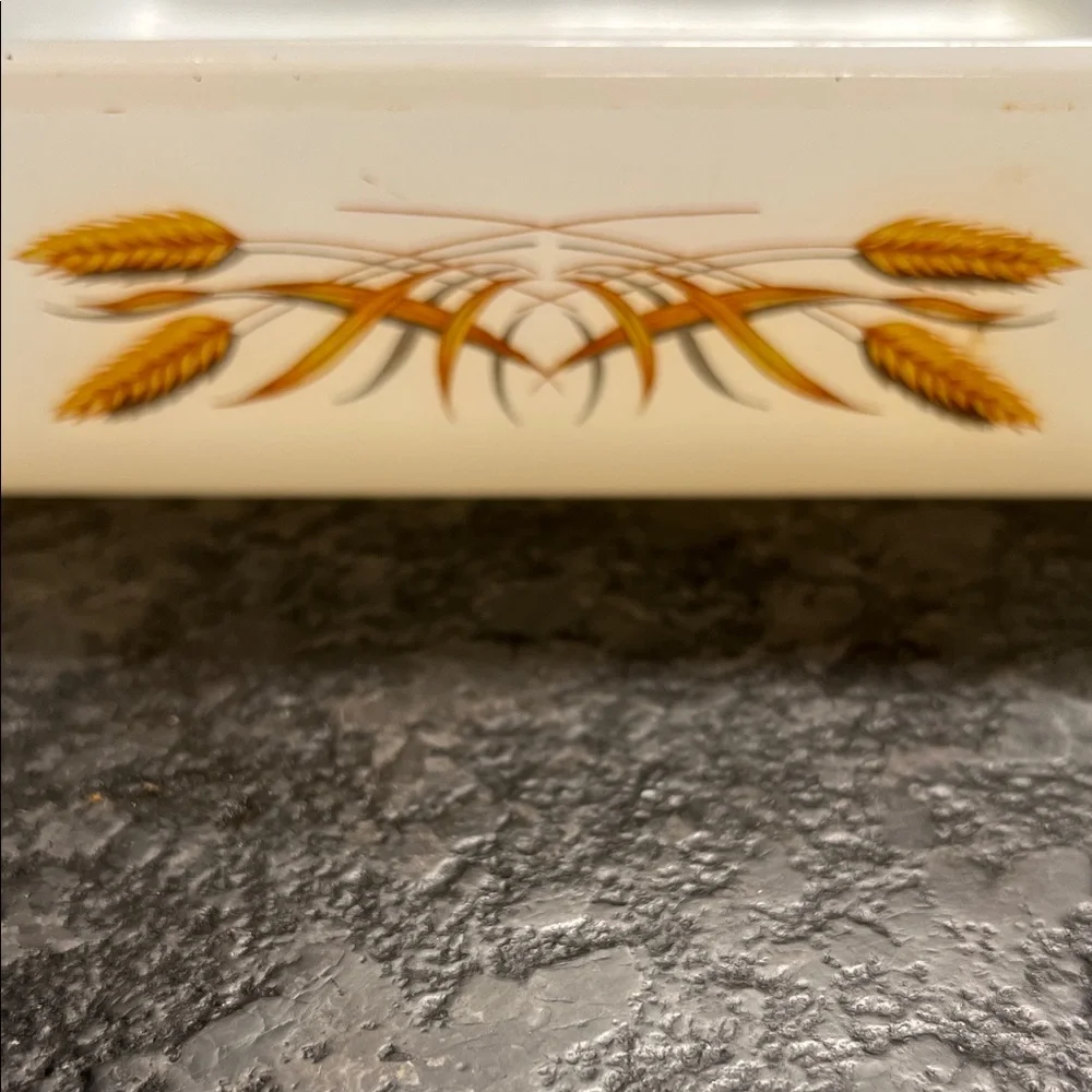 Fire King Vintage Wheat Pattern Baking Dish. Vintage 8 “ excellent condition